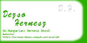 dezso hernesz business card